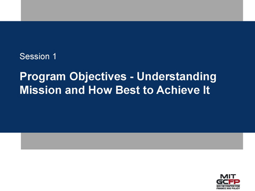 Image of the Session 1 slide deck title page.
